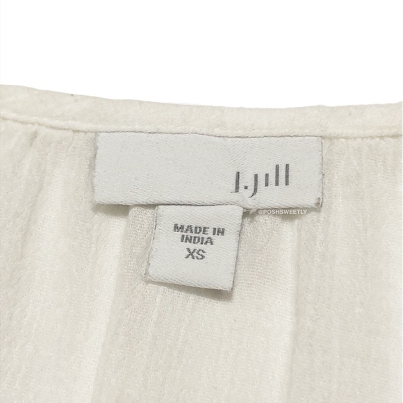 J Jill Embroidered Gauze Blouse - Picture 10 of 12